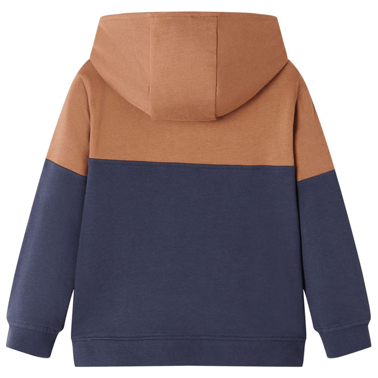 Vidaxl Kindersweater avec Hood Half Rits 104 anthracites cognacdle