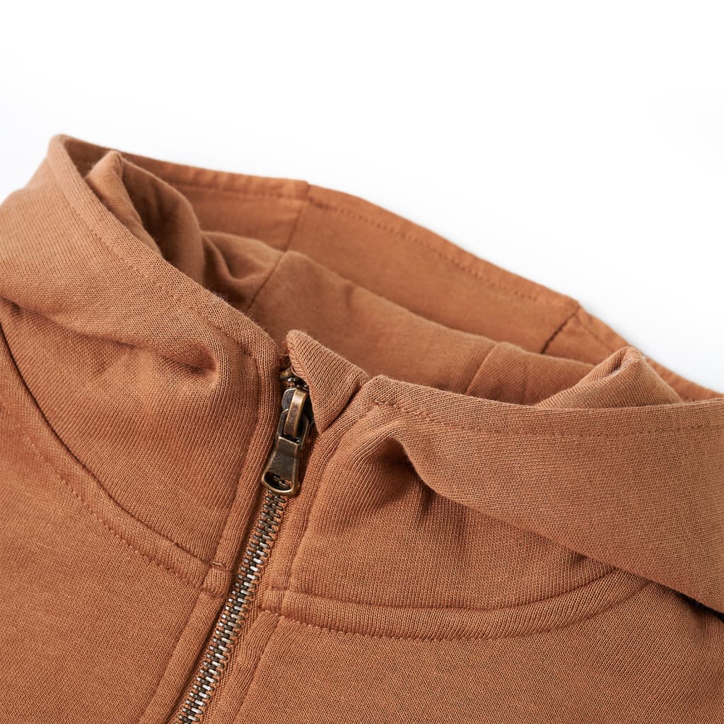 Vidaxl Kindersweater avec capuche demi-ferme