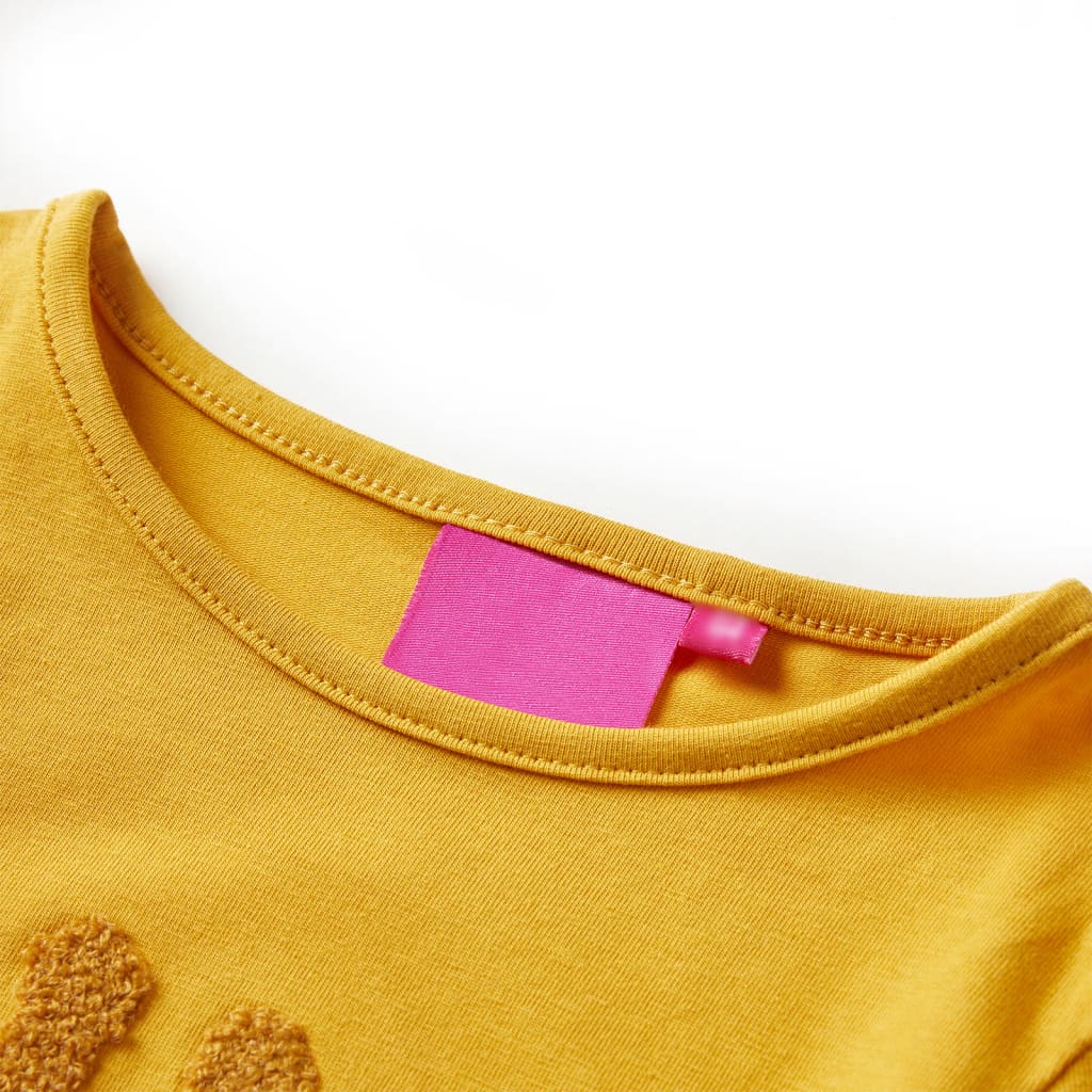 Vidaxl Child's Shirt à manches longues 92 Ochère foncé coloré