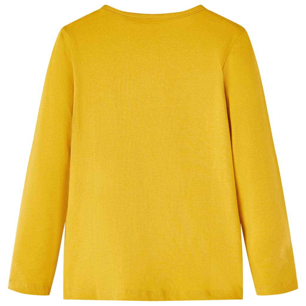 Vidaxl Child's Shirt à manches longues 104 Ochère foncé coloré