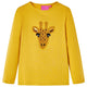 Vidaxl Child's Shirt à manches longues 116 Ochère foncé