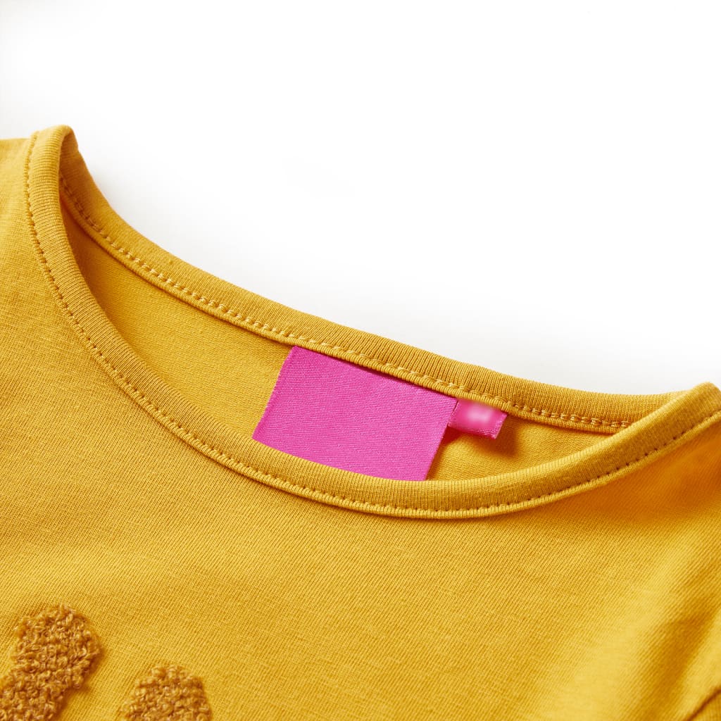 Vidaxl Child's Shirt à manches longues 128 Ochère foncé coloré