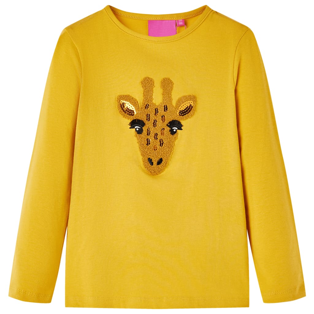 Vidaxl Child's Shirt à manches longues 140 Ochère foncé coloré