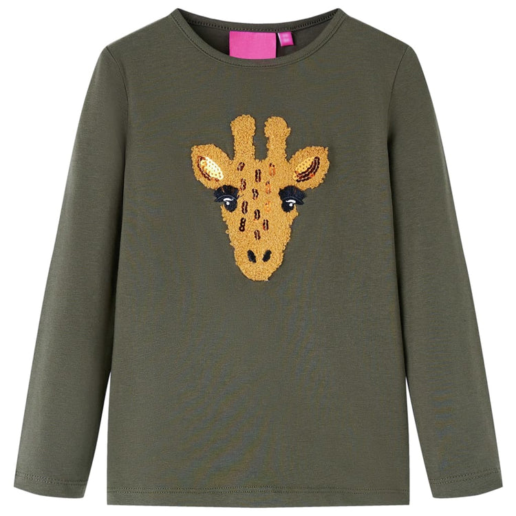 Vidaxl Child's Shirt à manches longues 116 Kakikientig