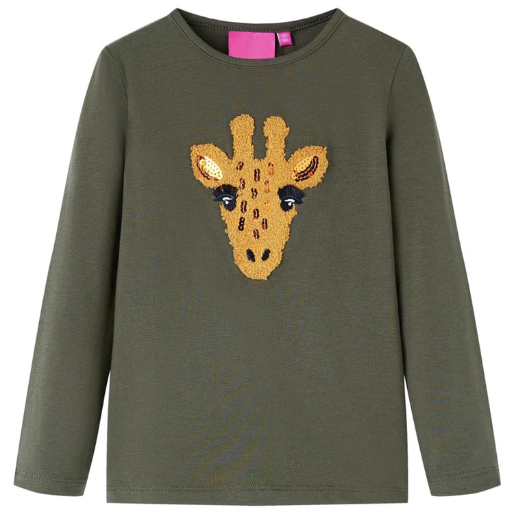 Vidaxl Child's Shirt à manches longues 128 Kakikientig