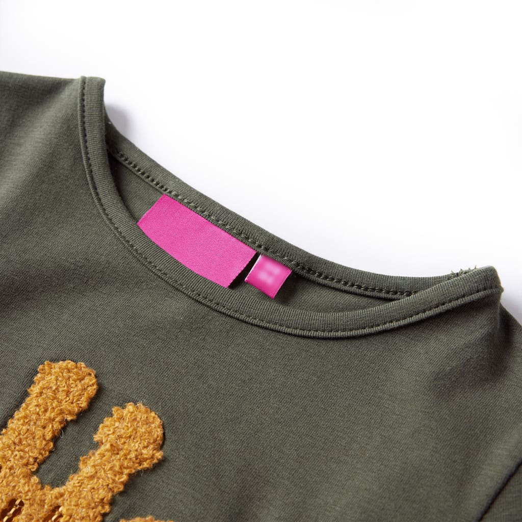 Vidaxl Child's Shirt avec manches longues 140 kack -colored