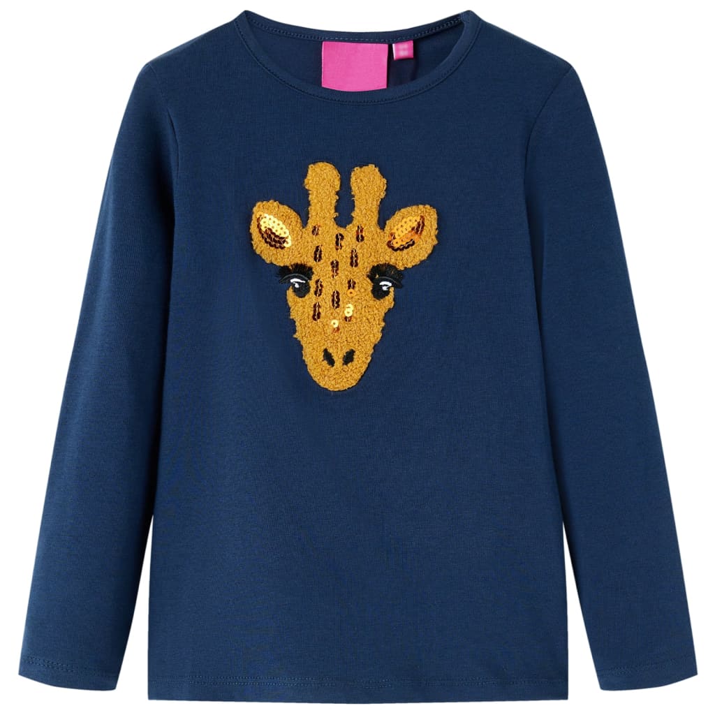 Vidaxl Child's Shirt à manches longues 92 bleu marine