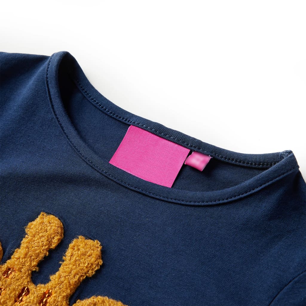 Vidaxl Child's Shirt à manches longues 92 bleu marine