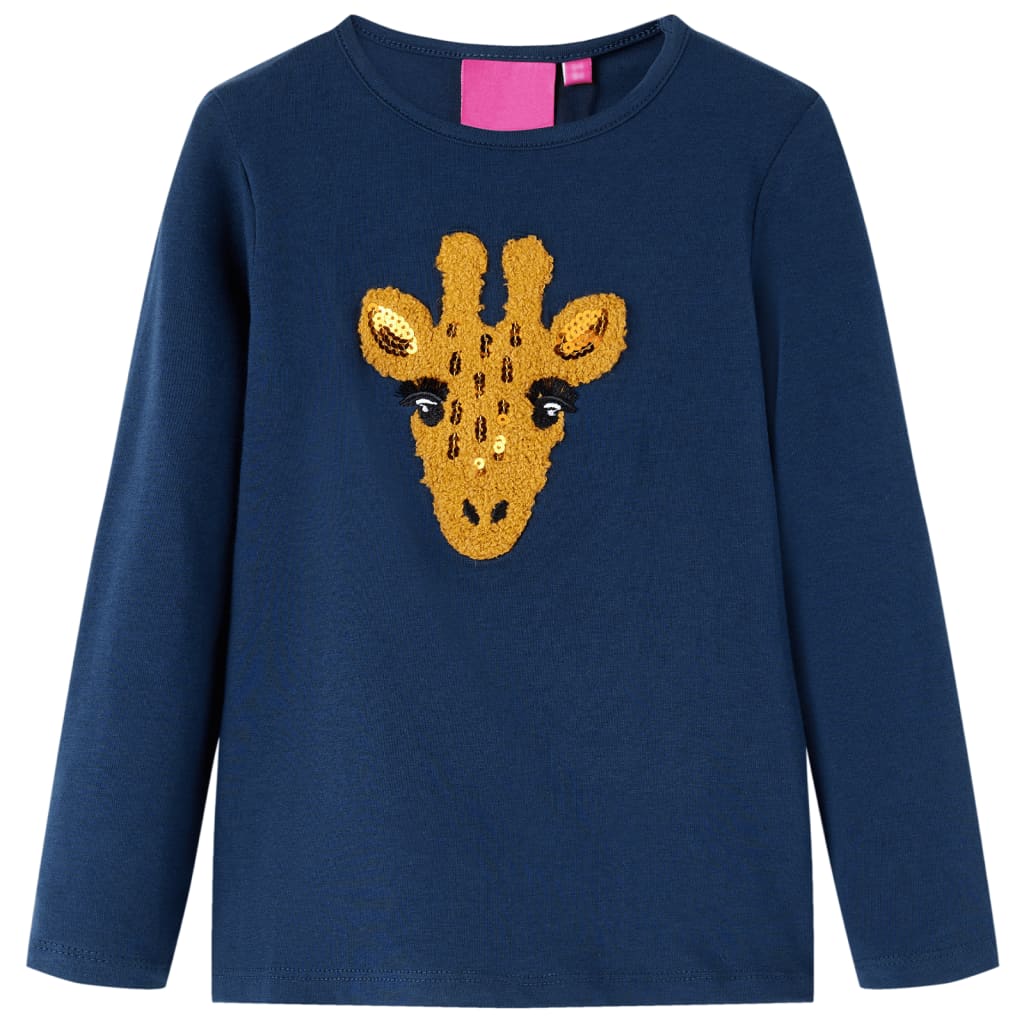 Vidaxl Child's Shirt à manches longues 128 bleu marine