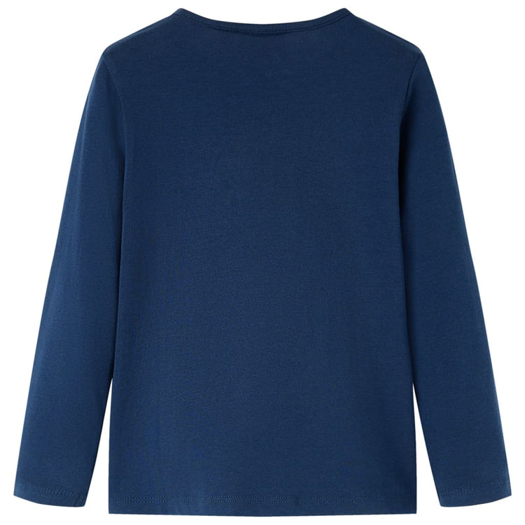 Vidaxl Child's Shirt à manches longues 128 bleu marine