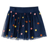 Vidaxl Jupe pour enfants avec tulle et points 116 bleu marine