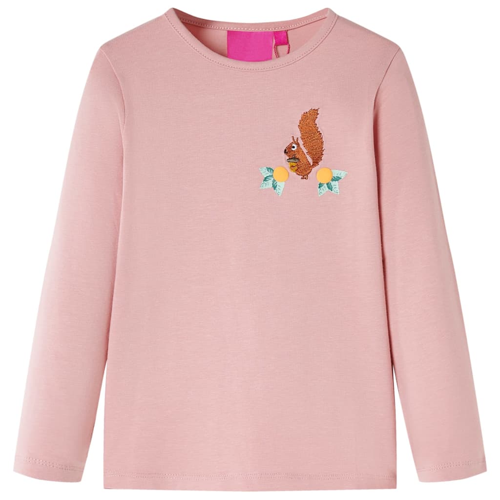 Vidaxl Child's Shirt à manches longues 104 rose clair