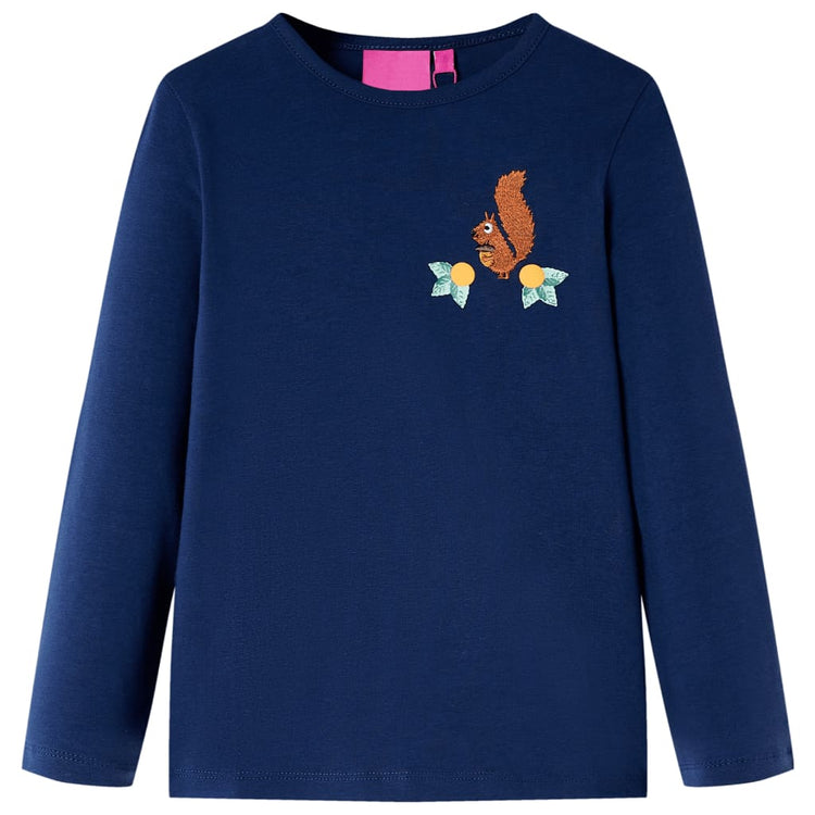 Vidaxl Child's Shirt à manches longues 104 bleu marine