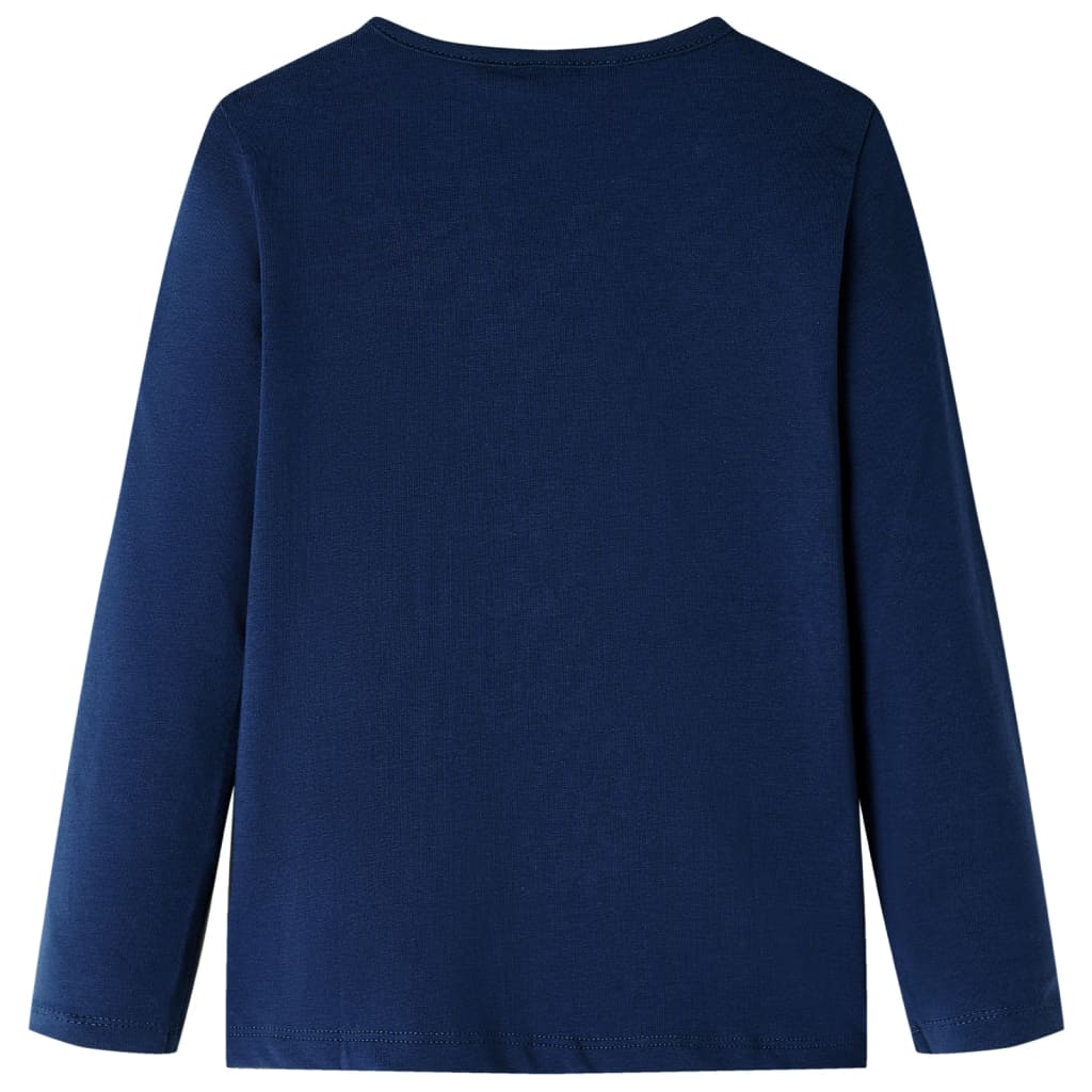 Vidaxl Child's Shirt à manches longues 140 bleu marine