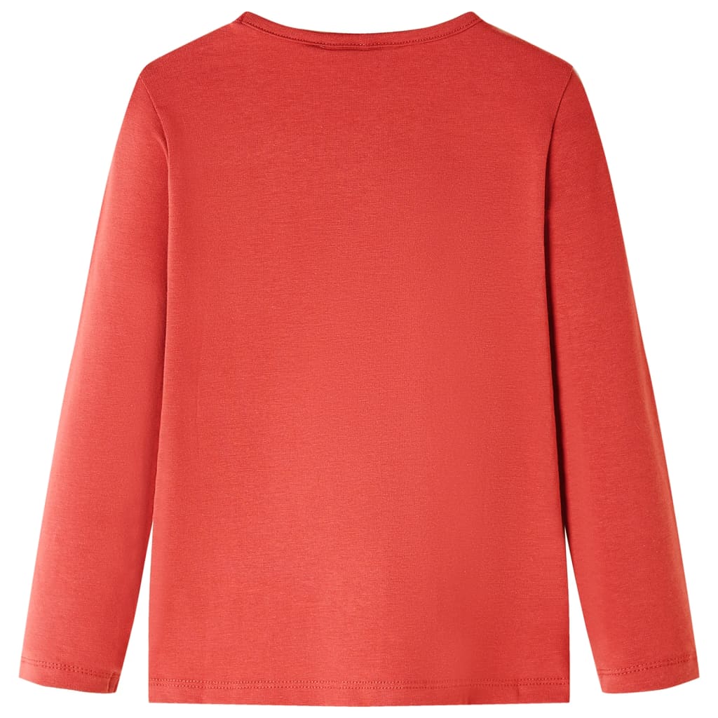 Vidaxl Child's Shirt à manches longues 128 Brown rougeâtre