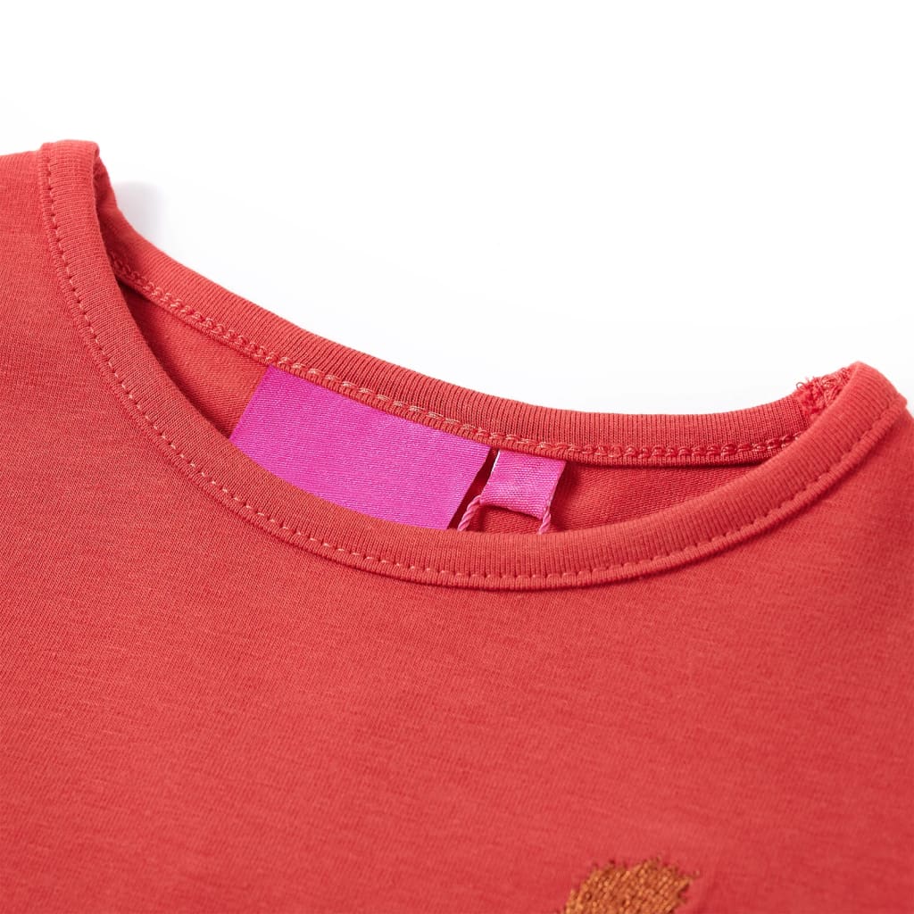 Vidaxl Child's Shirt à manches longues 128 Brown rougeâtre