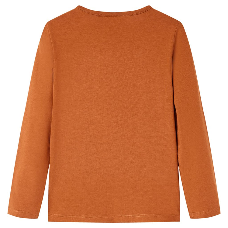 Vidaxl Child's Shirt à manches longues 128 colored cognac