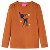 Vidaxl Child's Shirt avec manches longues 140 colorée cognac