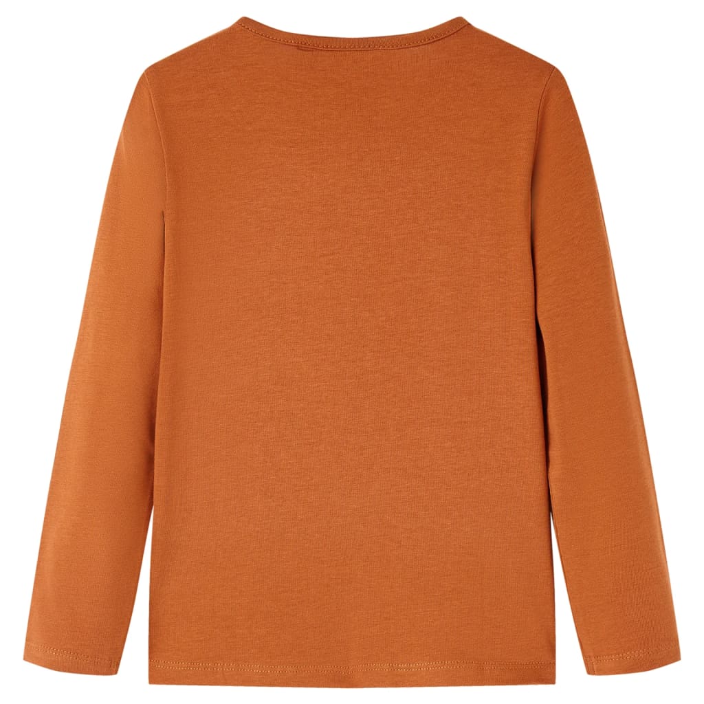 Vidaxl Child's Shirt avec manches longues 140 colorée cognac