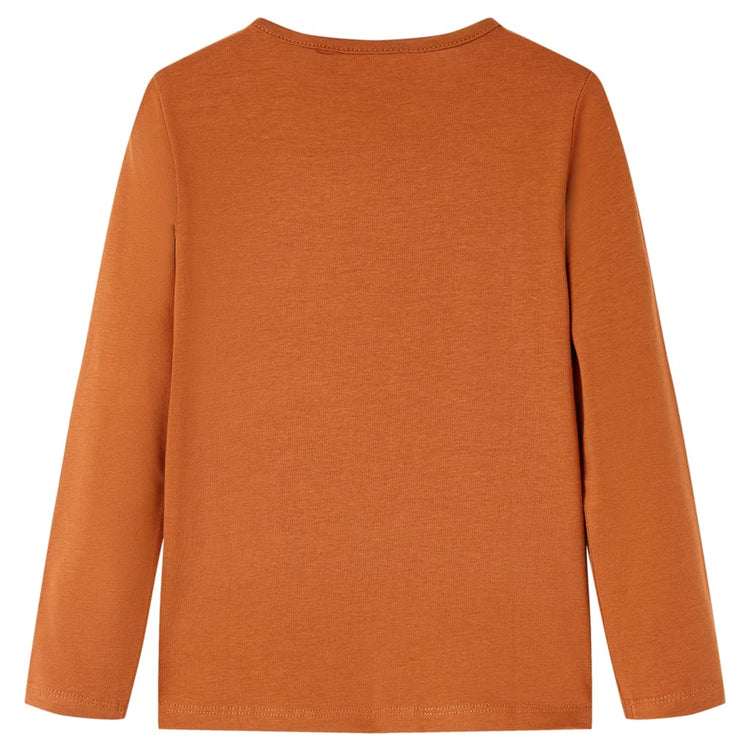 Vidaxl Child's Shirt avec manches longues 140 colorée cognac
