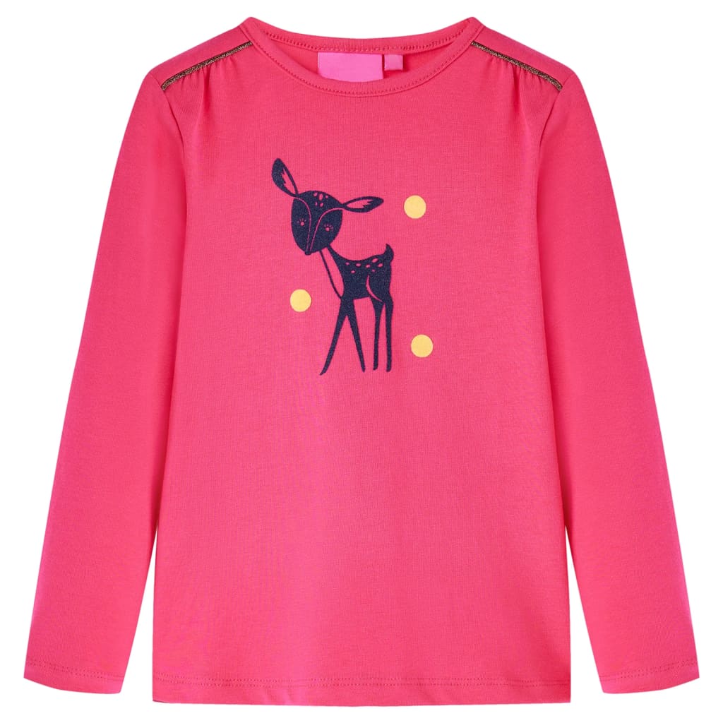 Vidaxl Child's Shirt à manches longues 92 Rose vif