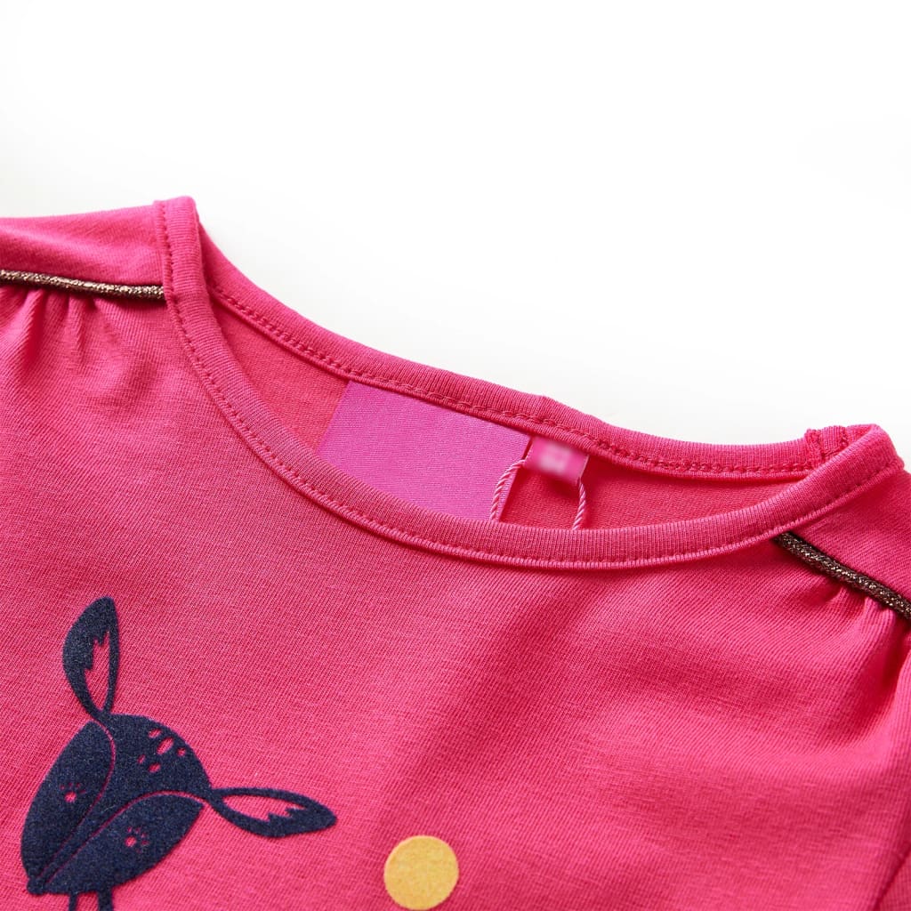 Vidaxl Child's Shirt à manches longues 92 Rose vif