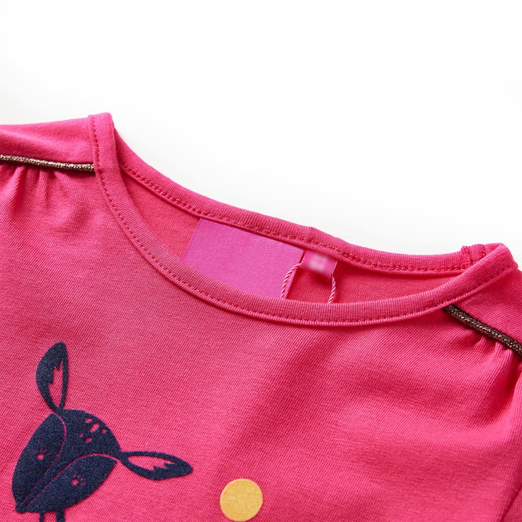 Vidaxl Child's Shirt à manches longues 140 rose vif