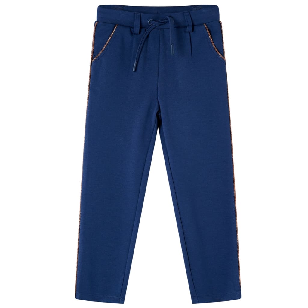 Vidaxl Kinderbroek avec cordonnage 92 bleu marine