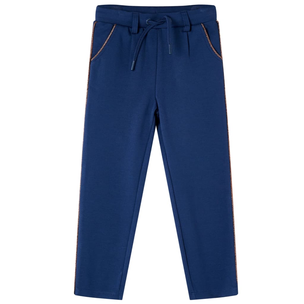 Vidaxl Kinderbroek avec cordon de cordon 140 bleu marine