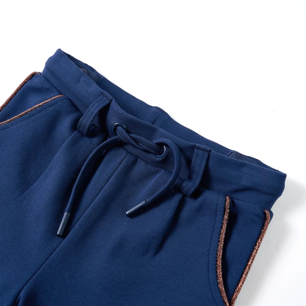 Vidaxl Kinderbroek avec cordon de cordon 140 bleu marine