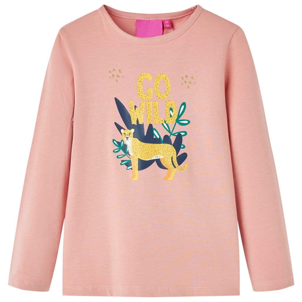 Vidaxl Child's Shirt à manches longues 92 rose clair