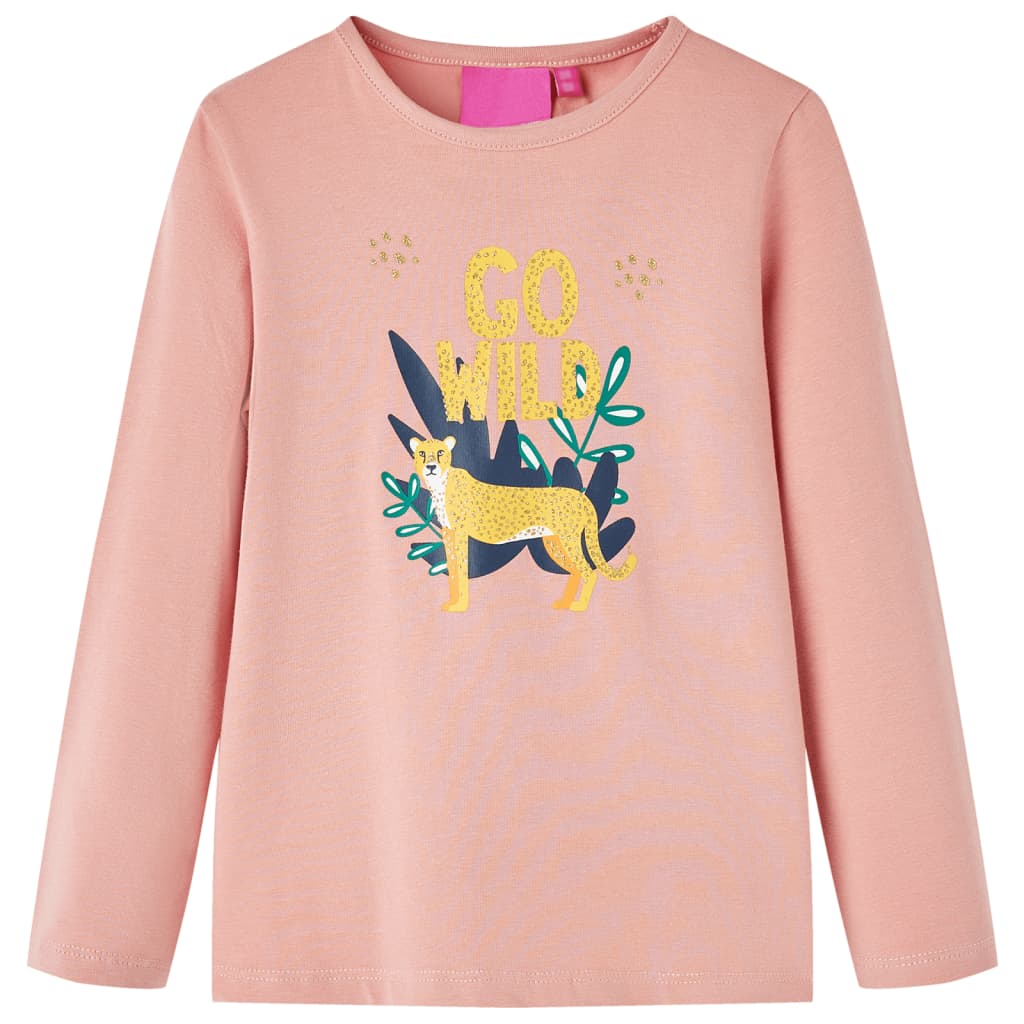Vidaxl Child's Shirt à manches longues 104 rose clair