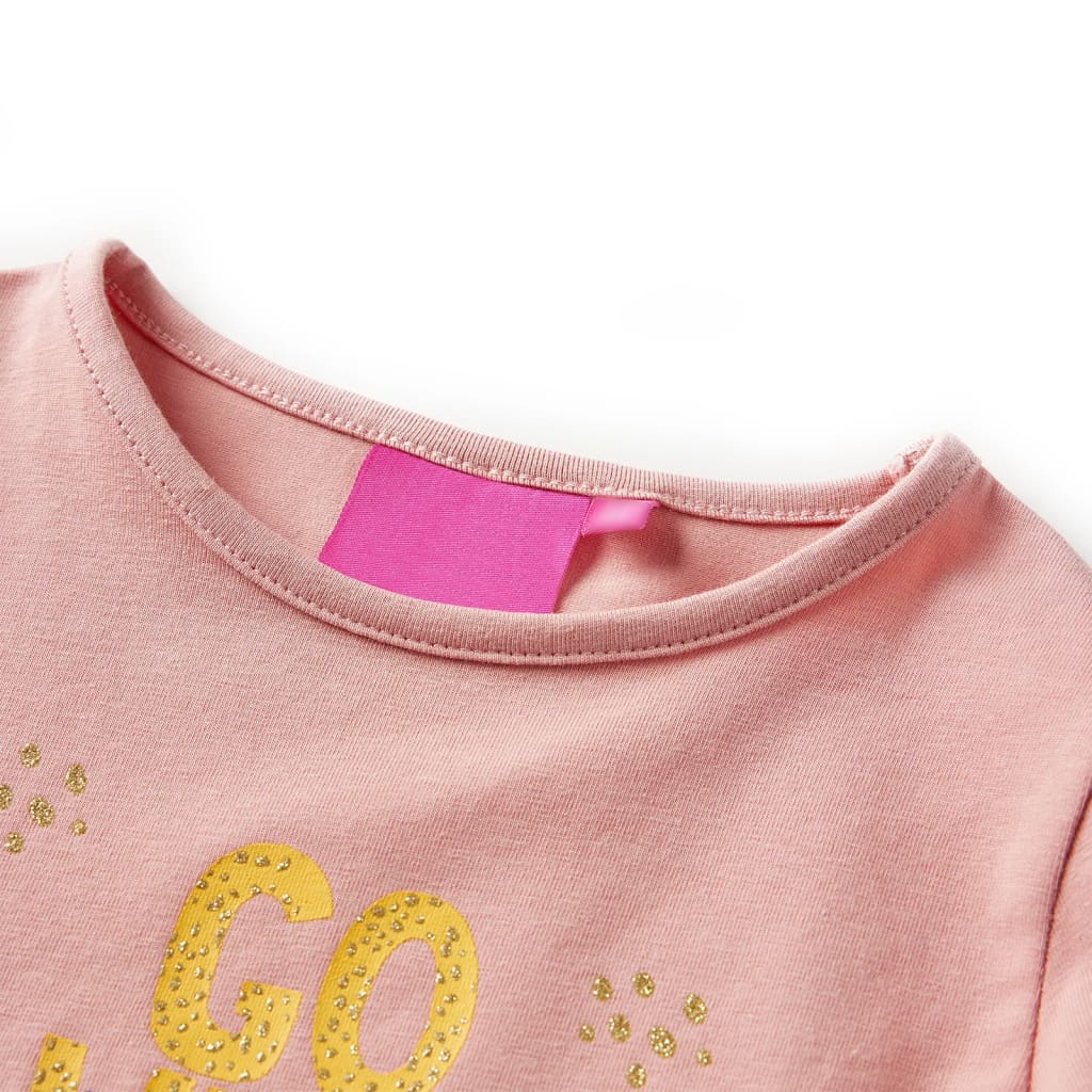 Vidaxl Child's Shirt à manches longues 104 rose clair