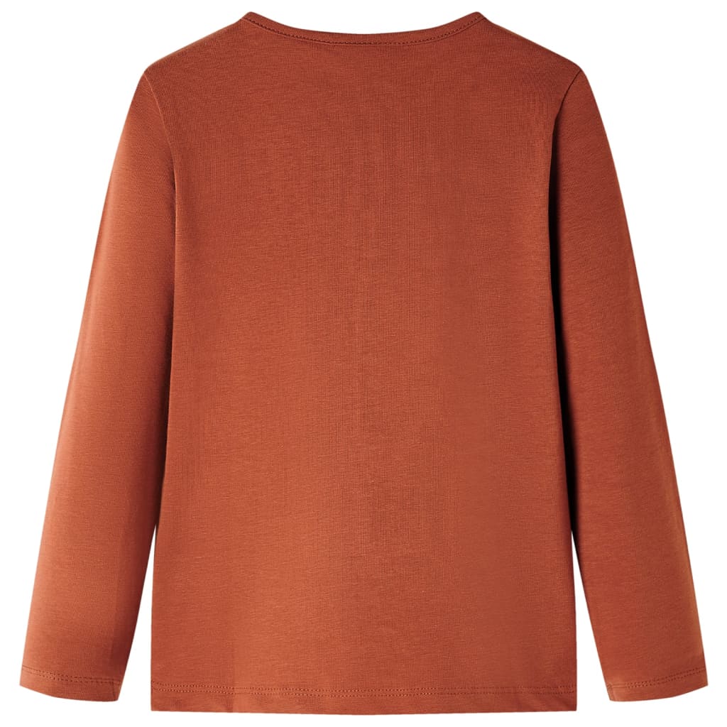 Vidaxl Child's Shirt avec manches longues 92 colored cognac