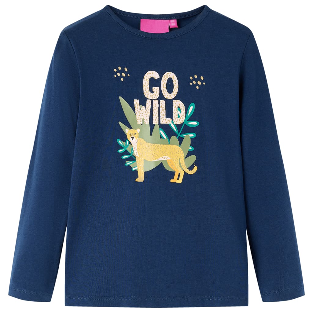 Vidaxl Child's Shirt à manches longues 92 bleu marine