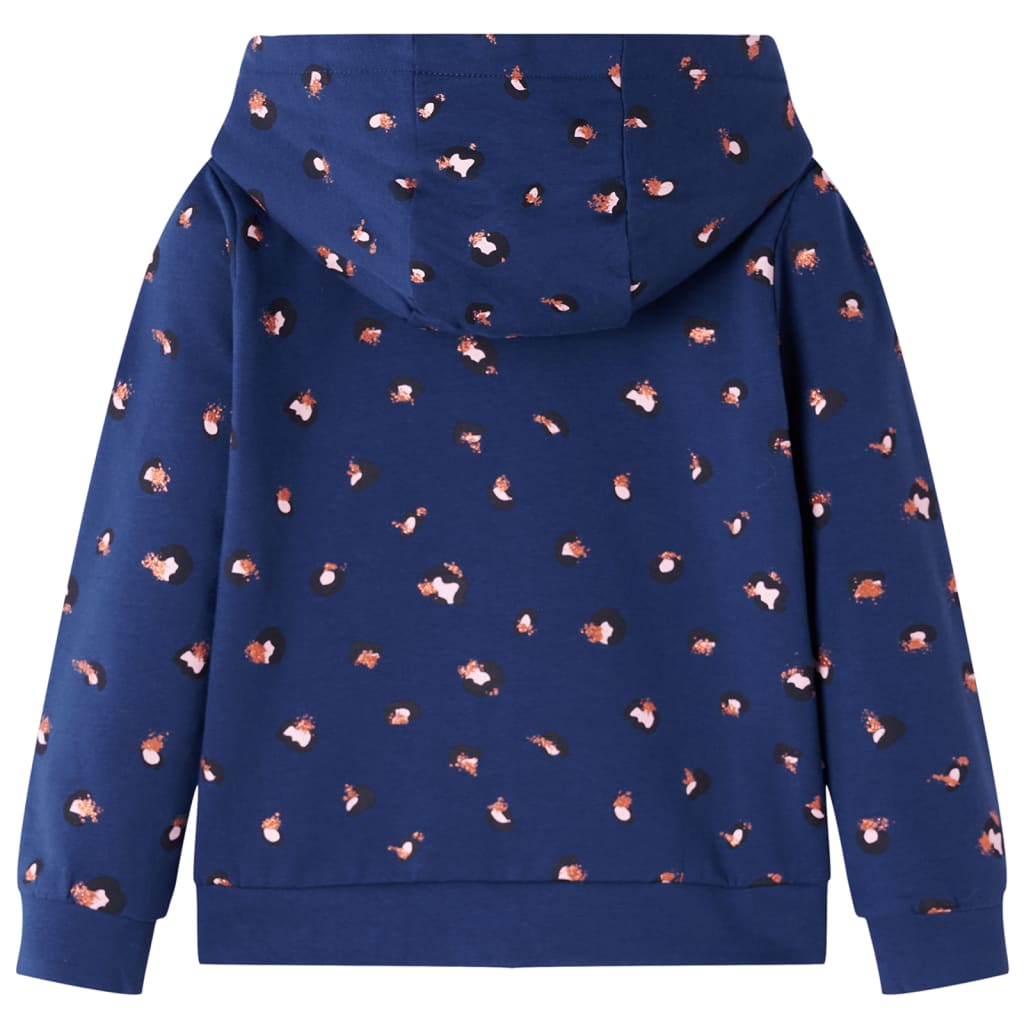 Gilet pour enfants vidaxl avec hotte 92 bleu marine