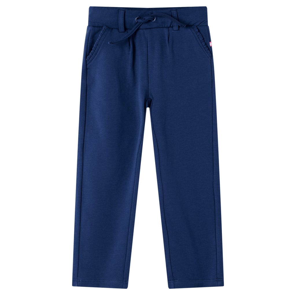 Vidaxl Kinderbroek avec cordonnage 116 bleu marine