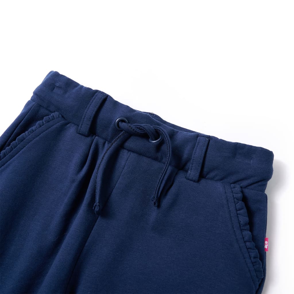Vidaxl Kinderbroek avec cordonnage 116 bleu marine