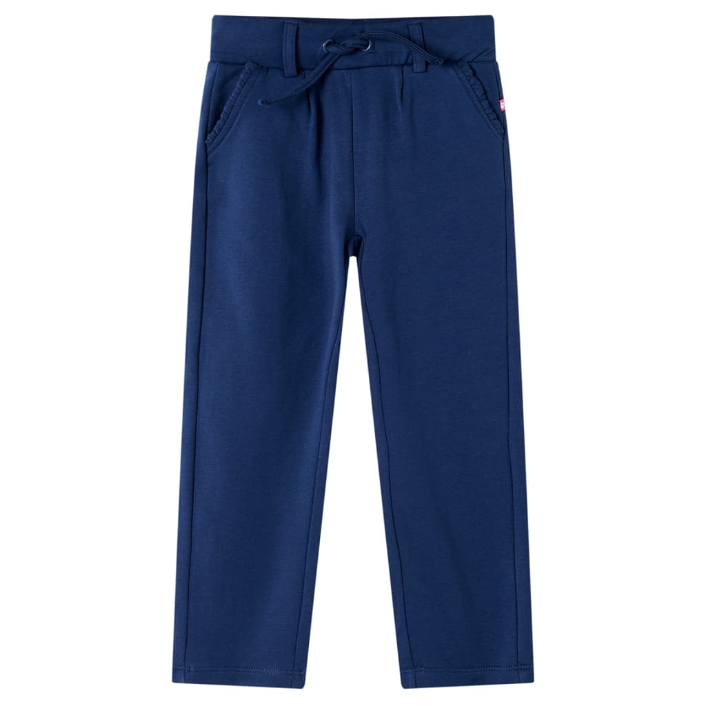 Vidaxl Kinderbroek avec cordon de cordon 140 bleu marine