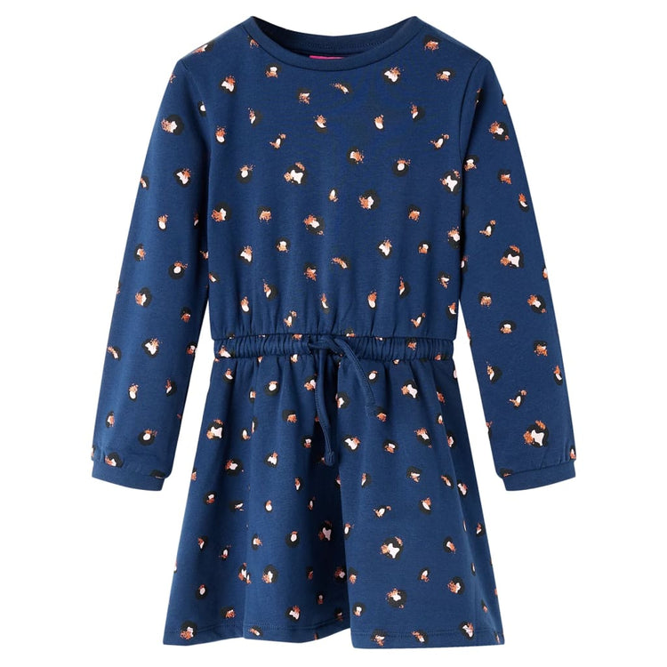 Vidaxl Robe pour enfants à manches longues 92 bleu marine