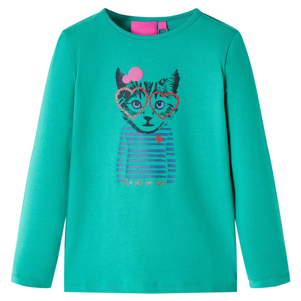 Vidaxl Child's Shirt à manches longues 92 vert vif