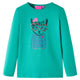 Vidaxl Children's Shirt avec manches longues 104 vert vif