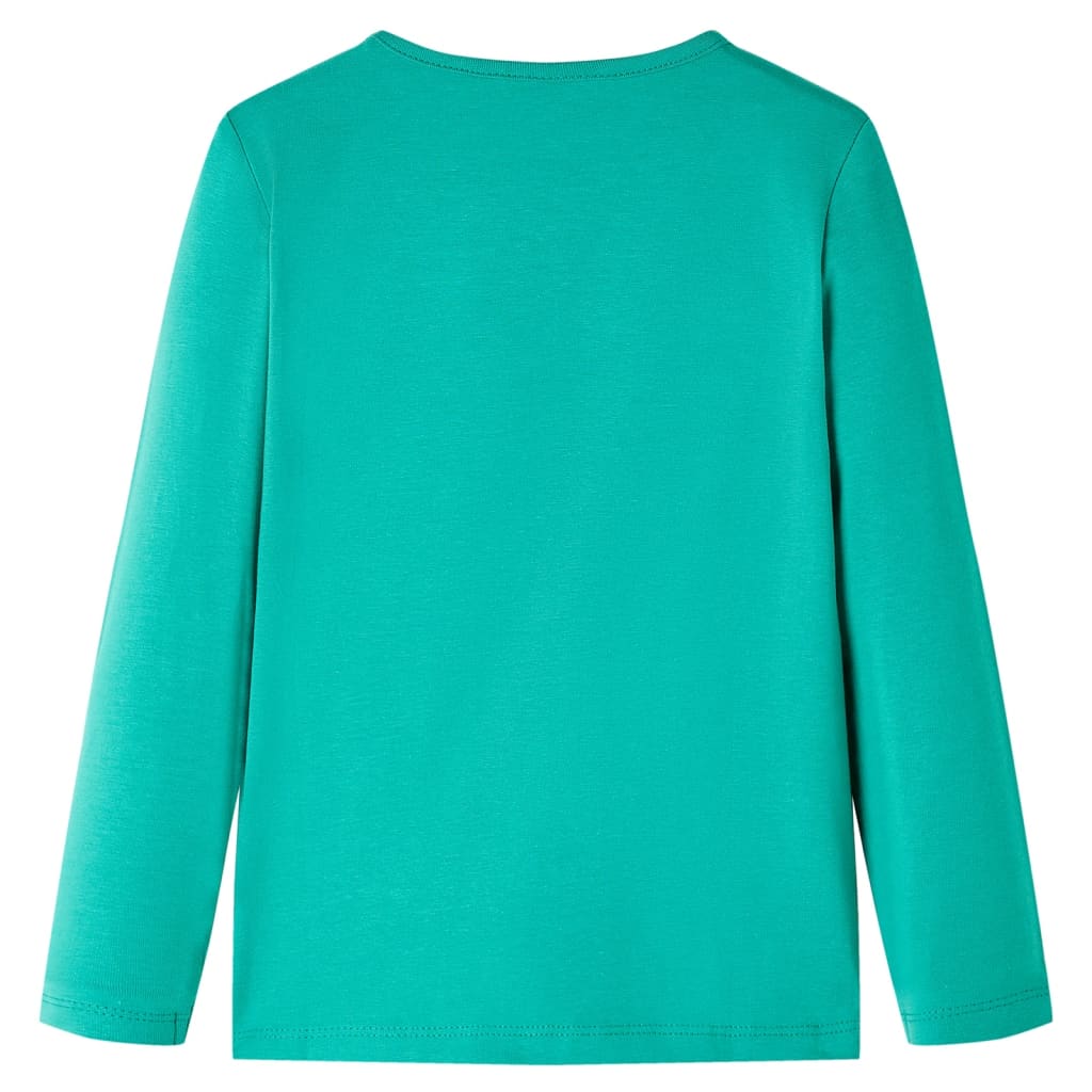 Vidaxl Children's Shirt avec manches longues 104 vert vif