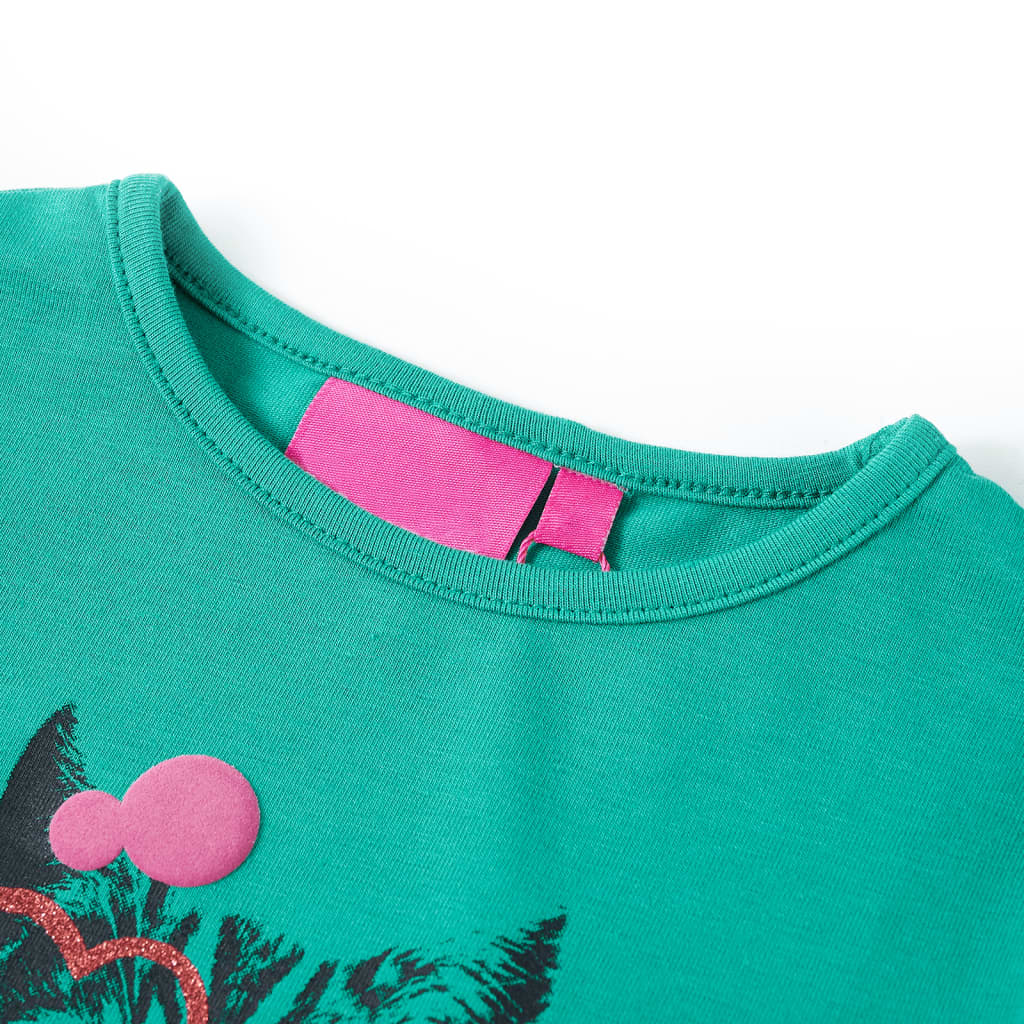 Vidaxl Children's Shirt avec manches longues 104 vert vif