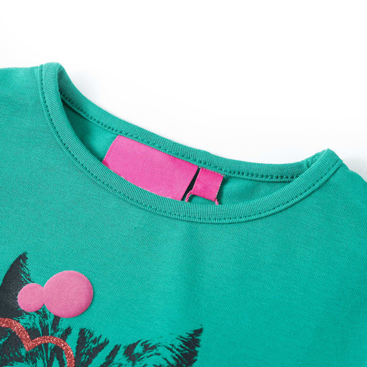 Vidaxl Children's Shirt avec manches longues 104 vert vif