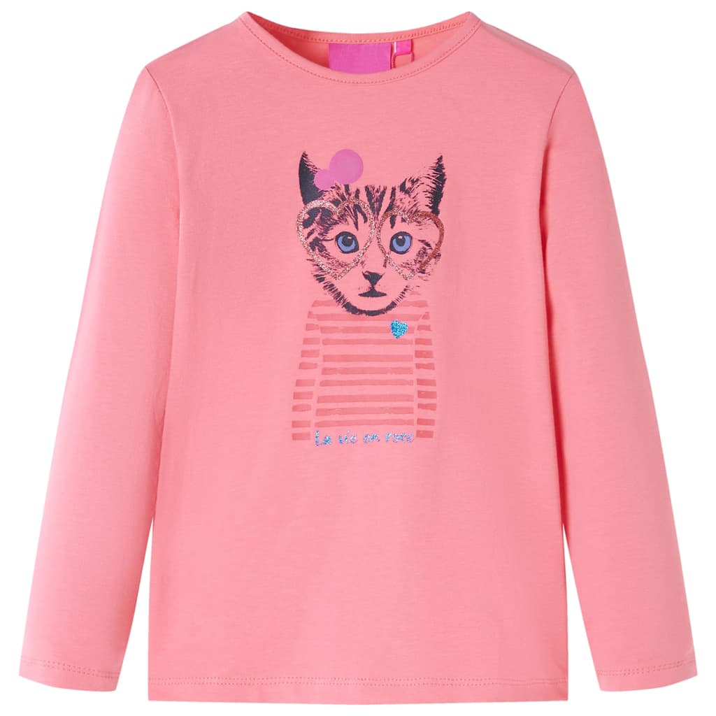 Vidaxl Child's Shirt à manches longues 128 rose