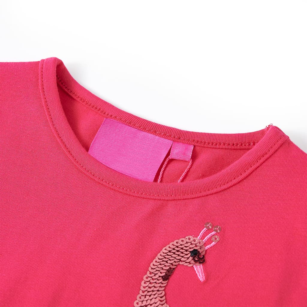 Vidaxl Child's Shirt à manches longues 128 rose vif