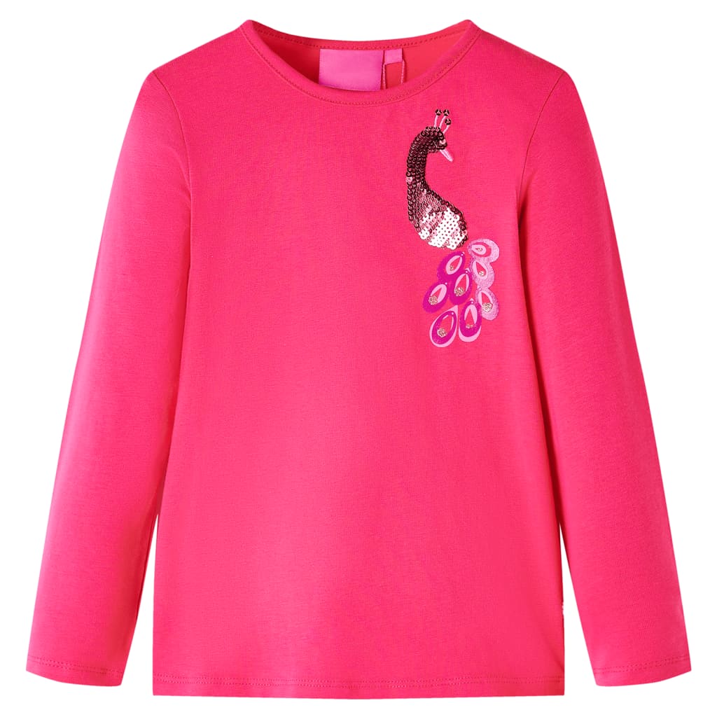 Vidaxl Child's Shirt à manches longues 140 rose vif