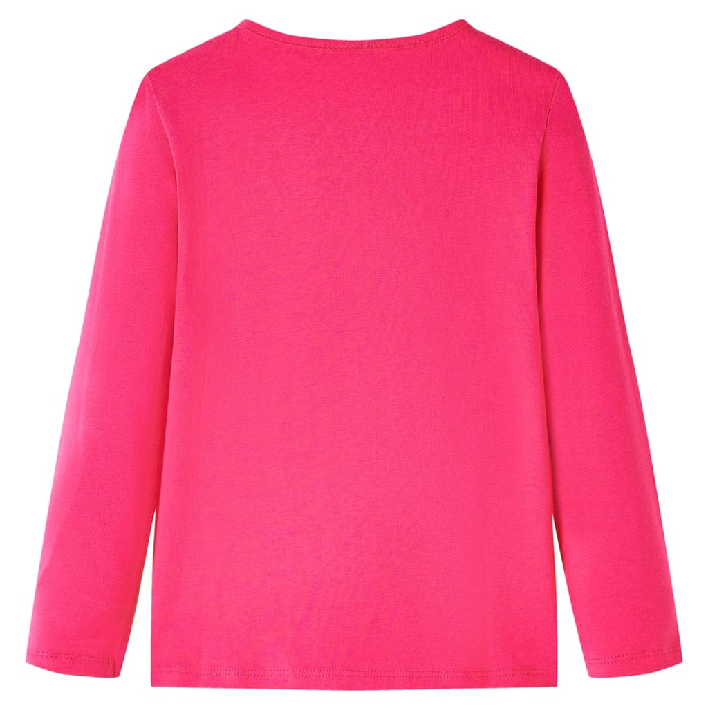 Vidaxl Child's Shirt à manches longues 140 rose vif