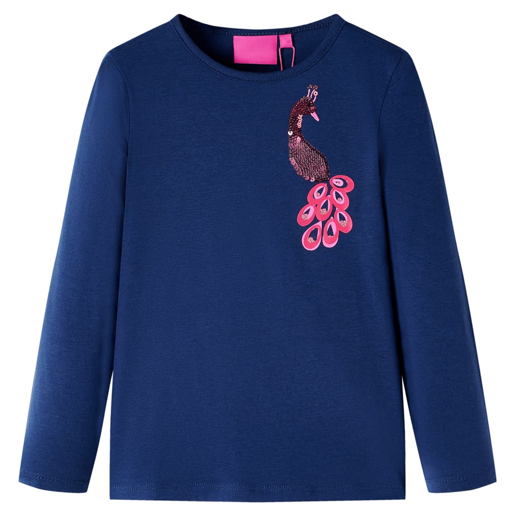 Vidaxl Child's Shirt à manches longues 92 bleu marine